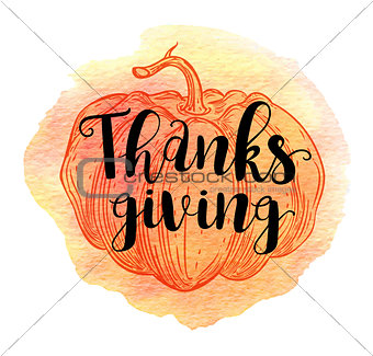 Greeting card for Thanksgiving Day.