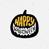 Happy Halloween vintage banner with typography