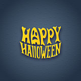Halloween card with modern lettering style sign