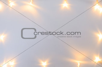 Christmas lights on gray table