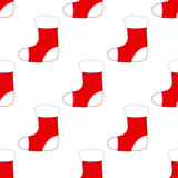 Seamless Christmas Red and White Socks