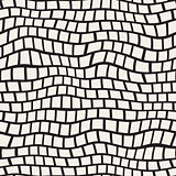 Vector Seamless Black And White Distorted Pavement Pattern