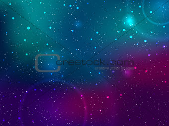 Space background with stars and patches of light. Abstract astronomical galaxie illustration.