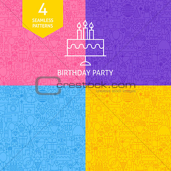 Line Birthday Party Patterns