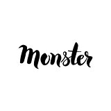 Monster Black Lettering