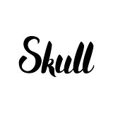 Skull Black Lettering