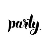 Party Black Calligraphy