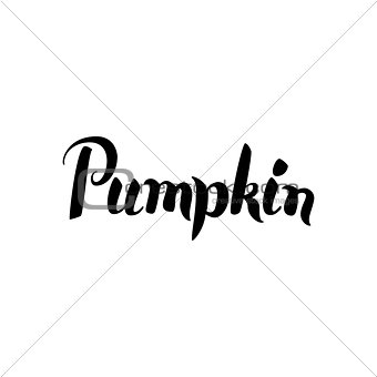 Pumpkin Black Calligraphy