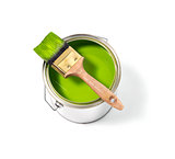 Green paint tin can