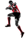 rugby man player silhouette isolated