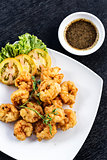 fresh prawn tempura fried starter food