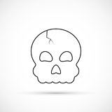 Halloween skull outline icon