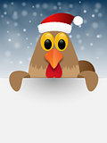 Christmas background with rooster. Vector illustration.
