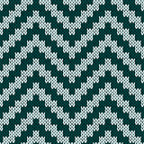 Knitting zigzag seamless pattern in muted colors