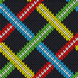 Seamless knitting pattern with colorful lines