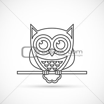 Owl outline icon