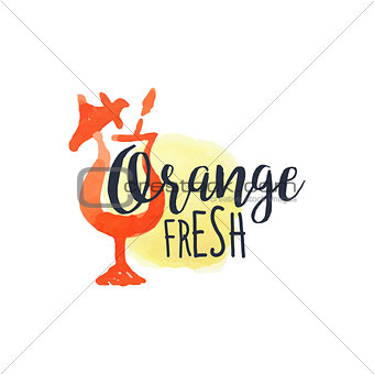Orange 100 Percent Fresh Juice Promo Sign