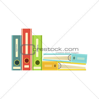 Five Colorful File Folders