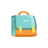 Blue And Orange Schoolbag