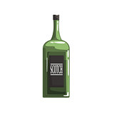 Green Glass Bottle Of Scotch