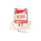 Bag And Iv For Blood Transfusion