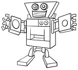 cartoon robot coloring page