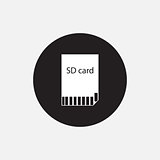 Simple vector icon: SD card