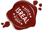 Label seal of made in Isreal
