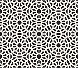 Vector Seamless Black and White Lace Floral Pattern