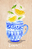 Teacup lemon tea kraft