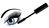 vector eye with mascara
