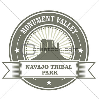 Monument Valley stamp - Navajo Tribal Park embelm