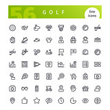 Golf Line Icons Set