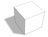 Blank white box with shadow