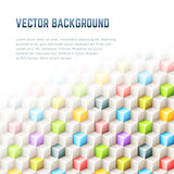 Abstract geometric vector background with 3D cubes