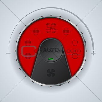 Air condition gauge with red lcd and two buttons