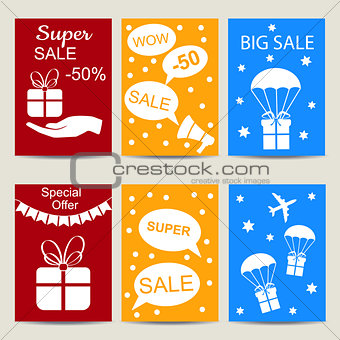 Sale banners vector isolated set