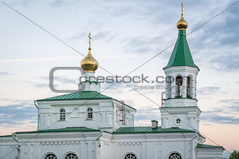 Close view on old orthodox church in Belarus