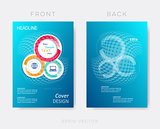 Creative blue modern brochure design template