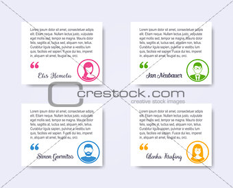 Personal profile business people labels
