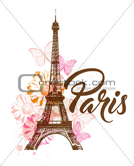 Decorative background with Paris
