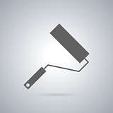 Icon painting roller, vector illustration.