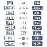 USA grunge stamps, vector illustration.