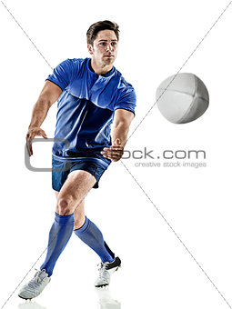 rugby player man isolated