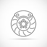Brake disc outline icon