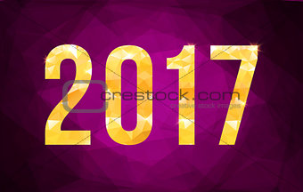 Vector 2017 New Year card