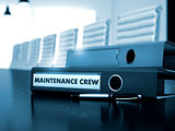 Maintenance Crew on File Folder. Toned Image. 3D.