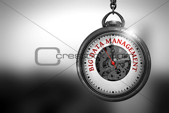 Big Data Management on Pocket Watch. 3D Illustration.