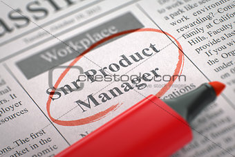 Snr Product Manager Wanted. 3D.