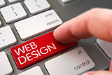 Web Design - White Keyboard Concept. 3D.